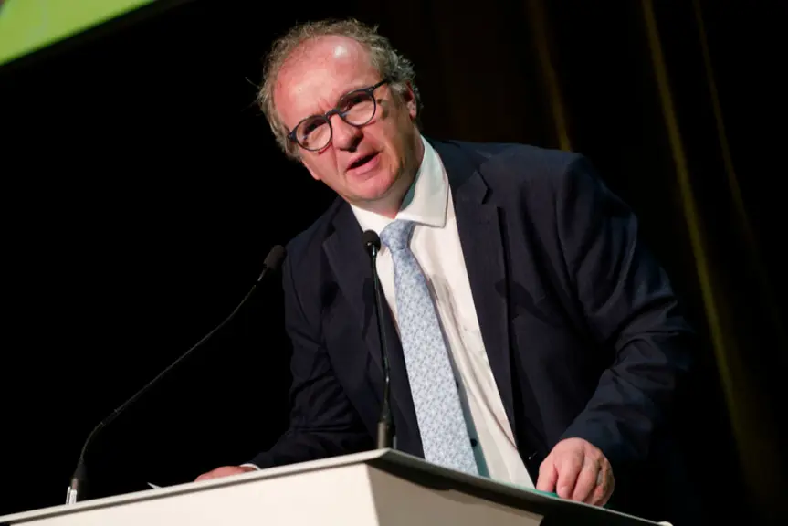 Maxime Toubart, président du SGV Champagne lors de l'AG du syndicat.