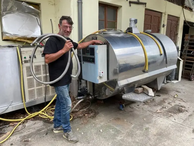 Tank à lait pour refroidir les cuves