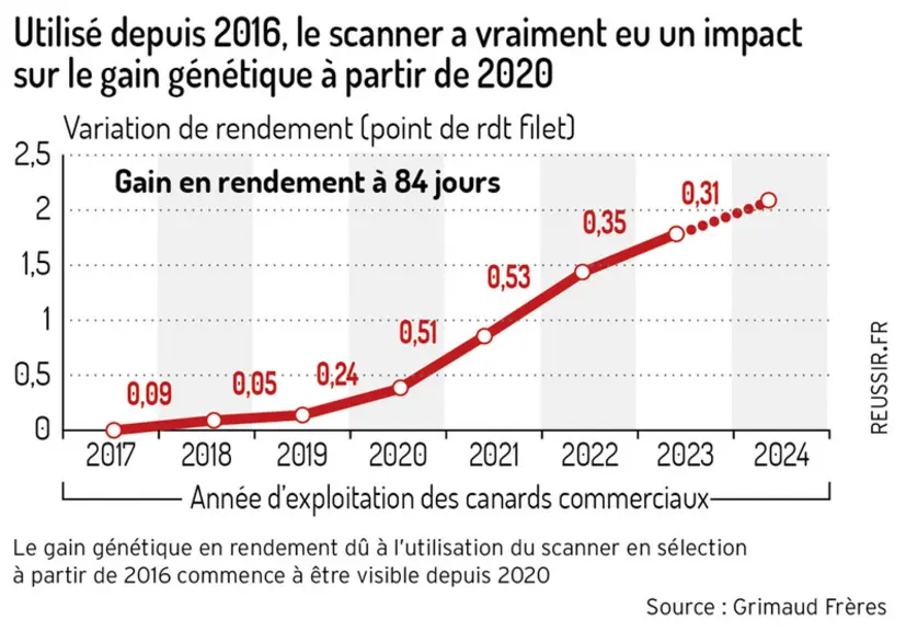 La technologie booste le progrès génétique en canard de Barbarie
