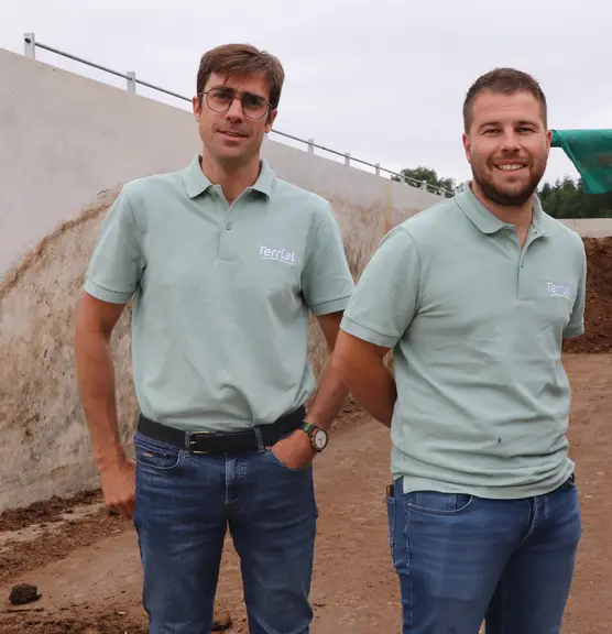 Terrial gère la mise en marché du compost et Florent Vacher de Terrial, responsable sourcing et relation éleveurs.