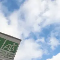 Drapeau avec label bio européen et français