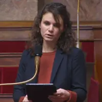 La députée Sandrine Le Feur intervenant en séance à l'Assemblée nationale.