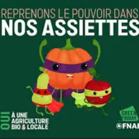 affiche action green day avec des légumes