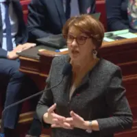 Capture d'écran d'Annie Genevard lors d'une déclaration au Sénat.