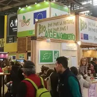 Stand de l'Agence bio au Salon de l'agriculture.