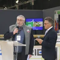 Guy Hermouet, le président du concours et Gérard Holtz, animateur