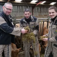 Outre un troupeau de vaches allaitantes, le GAEC du Bout du Monde compte 250 chèvres. « Elles sont sensibles à la qualité du fourrage, c’est un argume