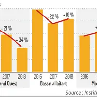 graph évolution du revenu des éleveurs bovins viande