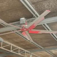Les grands ventilateurs horizontaux permettent un brassage efficace de l’air, dès les premières chaleurs. Coût annoncé posé : 2000 euros l’unité. © F.