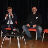 Marc Fesneau, le ministre de l’Agriculture (à gauche), et Bruno Dufayet, le président de la Fédération nationale bovine au congrès du syndicat à Metz.