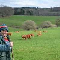 Susana Ciscares, à la tête d'un troupeau de 70 vaches limousines. « Je ne suis pas 'écolo' mais j’aime travailler en harmonie avec la nature et j’esti