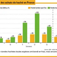 graph ventes de haché en avril 2020