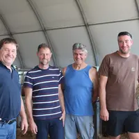 De gauche à droite, Denis Petitguyot de Dijon Céréales, David Personeni de Feder, Didier Vachet et Vincent Vachet. Grâce à l’expérience familiale dans