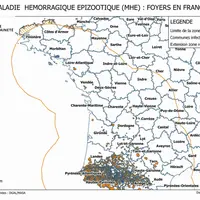 Cartographie de la zone réglementée au titre le la MHE en date du 21 mars.