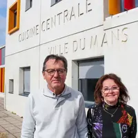 Daniel Gras, directeur de la cuisine centrale de la ville du Mans et Anne-Marie Choisne, conseillère municipale déléguée - notamment - au développemen