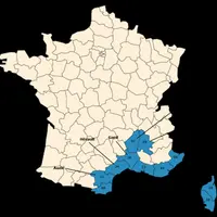 Carte de présence de la tique Hyalomma marginatum en France