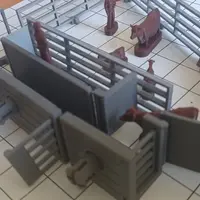 contention bovins maquette 3D