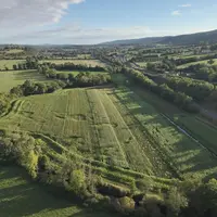 essai sorgho mono-coupe Ferm'Inov Saône-et-Loire vue par drone