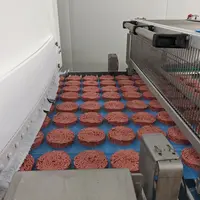 steak hachés surgelés sur ligne de fabrication