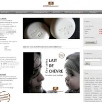 La boutique en ligne met les propriétés hydratantes du lait de chèvre en avant.