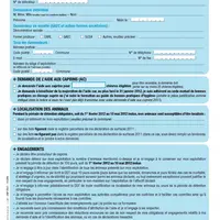 Le formulaire de demande pour l'aide caprine 2012