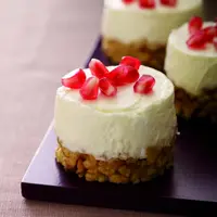 Le cheese-cake au chèvre frais salé se prête à merveille au « snacking ».