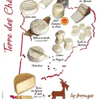 Première région caprine d'Europe, la Nouvelle-Aquitaine compte, entre autres, les fromages de chèvre AOP chabichou du Poitou, les marques collectives