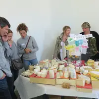 (zoom sur les fromages)Le plateau de fromages bourguignons profitent  du Centre fromager.  © G. Allut