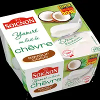 (Mettre les trois nouveautés ensemble)Soignon sort au printemps 2018 des préparation fromagère pour l'apéritif, de la crème de chèvre et des yaourts a