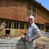 Christine Ruffieux a repris la ferme de son père Jean-Pierre Gremaud en 2013. © D. Hardy