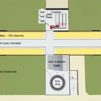 Le bâtiment correspond à un éleveur qui achète son aliment mais il peut convenir aussi à un système autonome en fourrage et concentrés en ajoutant un