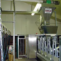 Bayle fabrique des stalles qui distribuent des aliments lors de la traite. © Bayle