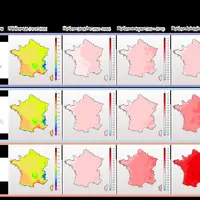 Quelque soit le scénario envisagé, la température moyenne en France va continuer à augmenter au fil des prochaines années. © Idele - Météo France