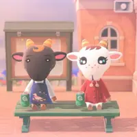 Biquette (à droite) a fêté ses 20 ans d'existence dans le jeu Animal Crossing créé en 2001.