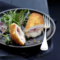 Cordons-bleus à la tomme de chèvre.