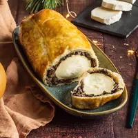 Feuilleté de bûche et duxelles de champignons