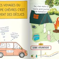 La bande dessinée est une rétrospective des voyages d’étude et montre ce que les éleveurs ont appris techniquement et humainement.