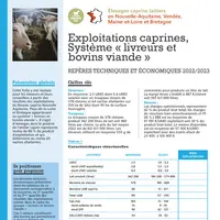 Résultats techniques et économiques caprins 2022