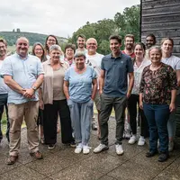 Photo de groupe de l'unite mixte de recherche sur le fromage (UMRF). Aurillac, le 3 septembre 2024.