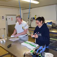 <em class="placeholder">emballage des fromages de chèvre fermiers </em>