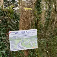 <em class="placeholder">Un panneau d'information signalant les chiens</em>