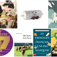 Divers livres et jouets sur le thème des chèvres