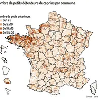 Nombre de petits détenteurs de caprins par commune