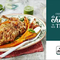 Affichette de promotion de la viande de chevreau