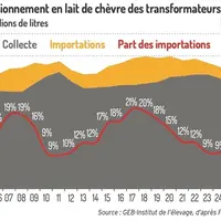 Approvisionnement en lait de chèvre des transformateurs français