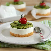 Cheesecake au chèvre frais et pesto rosso