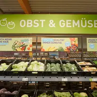 rayon de fruits et légumes chez le dscounter allemand Aldi Nord