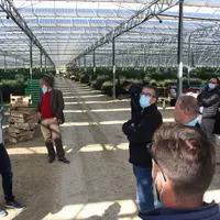 « L’intérêt pour nous de la serre est de protéger les cultures du Mistral », témoignait Julien Bernard aux invités de Légumes de France. © RFL