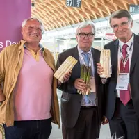 Christian Befve, Luciano Trentini, Renzo Piraccini, organisateurs des 4emes International Asparagus Days (IAD) qui se tiendront du 7 au 9 septembre 20