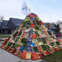 L'emblématique pyramide de légumes sera montée à Nantes lors du congrès de Légumes de France début décembre.